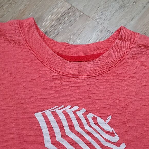 🔹️Aerie Coral "Super Shady" Thermal Knit Long Sleeve Top Small - Picture 4 of 10